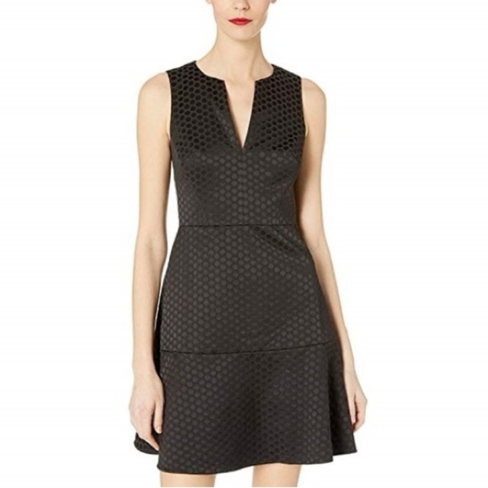 Kate Spade New York Polka Dot Mini Dress Size 8 Black Career Cocktail Party